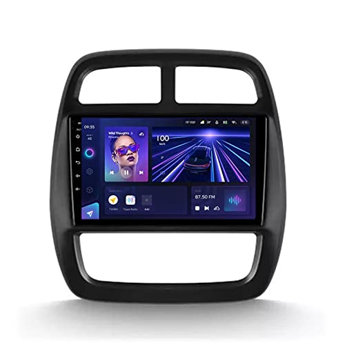 Android 10.0 Radio Coche Car Stereo Para Renault Kwid 2015-2019, Pantalla Táctil 9 Pulgadas, Bluetooth Carplay FM AM RDS GPS DSP Cámara Trasera Control Volante Ventilador,8core 4g+wifi: 6+128g