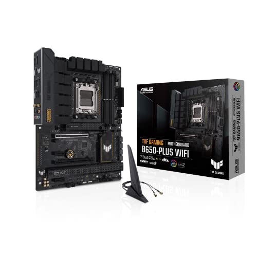 ASUS TUF Gaming B650-PLUS WiFi - Placa Base AMD Ryzen AM5 ATX (VRM de 14 Fases, PCIe 5.0 M.2, DDR5, WiFi 6, 2.5 GB Ethernet, USB4, Aura Sync)