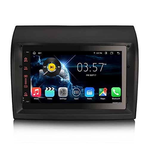 Erisin 7 Pulgadas 8-núcleos 4GB+64GB Android 12 Radio Coche Bluetooth GPS para Fiat Ducato Citroen Jumper Peugeot Boxer Estéreo CarPlay Inalambrico DSP Android Auto 4G WiFi RDS USB Canbus