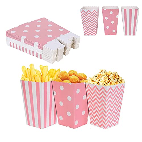 60 Pcs Caja de Palomitas de Maíz, Caja de Pop Corn, Caja de Palomitas de Maíz Mini, Bolsas de Palomitas de Maíz, Caja de Cartón para Palomitas de Maíz, Adecuado para Fiestas y ver Películas