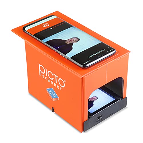 PictoScanner 6 x 6 - Es un escáner para películas de 6 x 6, escanea y almacena tus negativos o diapositivas 6 x 6 con tu smartphone. El escáner está hecho de cartón respetuoso con el medio ambiente.