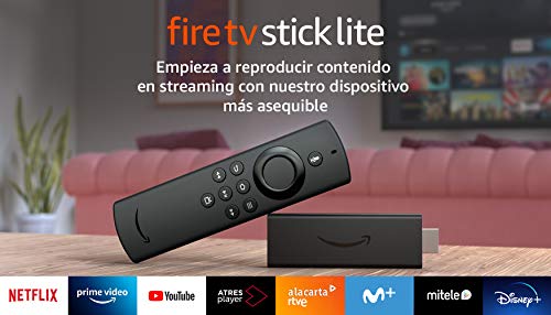 Fire TV Stick Lite con mando por voz Alexa | Lite (sin controles del TV), streaming HD, modelo de 2020