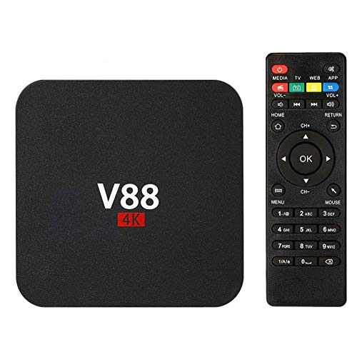 Meele V88 Android 7.1 TV Box RK3229 Quad Core Smart TV Box 1GB + 8GB HD WiFi Reproductor Decodificador Multimedia Cine en Casa 3D Entretenimiento de Juegos,Negro