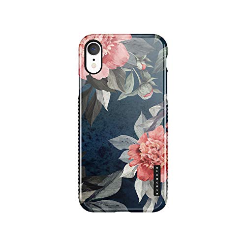AknaCase iPhone XR Caso Floral de la Vendimia, Akna Serie Sili-Tastic de Alto Impacto silicio Cubierta con Full HD + Gráficos para iPhone XR (101.681 Son estadounidenses) Diseño # 101675