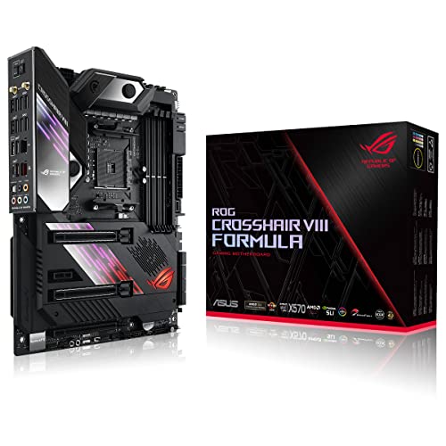 ASUS FÓRMULA ROG CROSSHAIR VIII - Placa madre AMD AM4 X570 ATX (Ryzen 5000, 16 PSU, PCIe 4.0, M.2, DDR4, OptiMem III, Wi-Fi 6, Ethernet de 2,5 Gb, LAN Intel, USB 3.2, RGB Aura Sync)