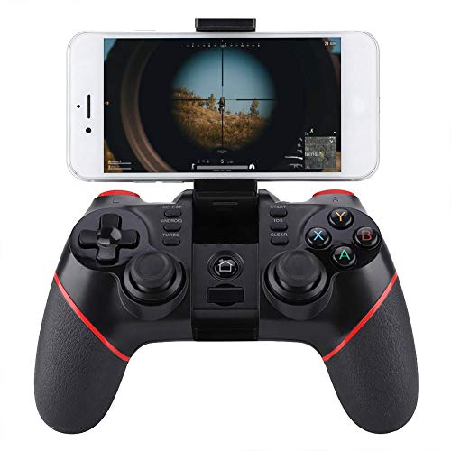 Gamepad inalámbrico, Bluetooth inalámbrico teléfono móvil Gamepad Gaming Controlador con Soporte Ajustable para Smartphone/Tablet/Smart TV, Set-Top Box/PC/PS3.