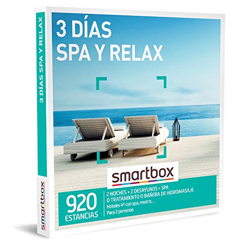 Smartbox - Caja regalo 3 días spa y relax - Idea de regalo - 2 noches con spa, tratamiento o bañera de hidromasaje para 2 personas