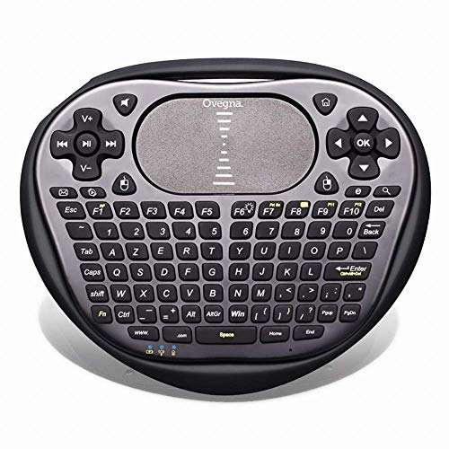 Ovegna T8 - Mini teclado inalámbrico AZERTY, 2,4 GHz con Touchpad, para Smart TV, PC, Mini PC, Raspberry PI 2/3, consolas, portátiles, PC y Android Box