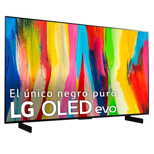 LG Televisor OLED42C24LA - Smart TV webOS22 42 pulgadas (106 cm) 4K OLED evo, Procesador Inteligente Potencia 4K a9 Gen 5 IA, compatible formatos HDR, HDR Dolby Vision y Dolby Atmos, TV para Gaming