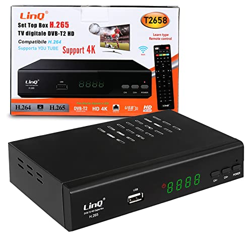 Decodificador DVB-T2 HD, Oluote decodificador digital terrestre 1080p sintonización automática, HDMI H.265 HEVC 10 bits receptor, recibe para todos los canales de TV gratis