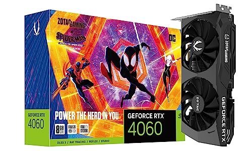 ZOTAC GeForce RTX 4060 OC Tarjeta Gráfica Gaming, Edición Spiderman