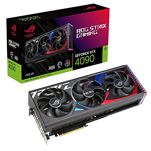 ASUS ROG Strix GeForce RTX 4090 - Tarjeta Gráfica Gaming (PCIe 4.0, 24GB GDDR6X, HDMI 2.1a, DisplayPort 1.4a)