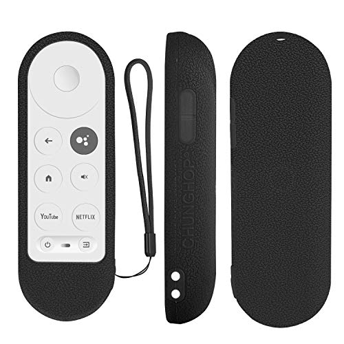 Silicone Protective Shell for Chromecast Voice Remote with Google TV 2020 Voice Remote (Black)