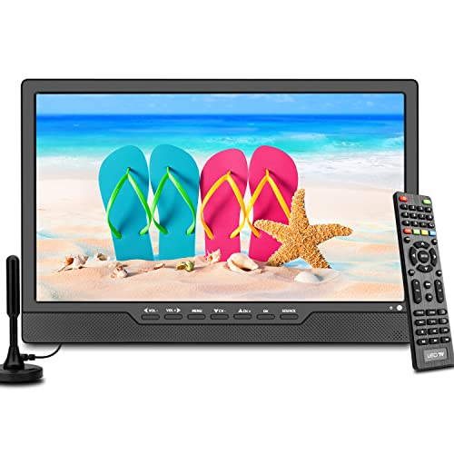 TV Digital Portátil DVB-T2,14.0 pulgadas LCD,Batería recargable,Mini TV freeview,Toma USB,Mando a distancia,Entrada AV,HDMI-IN