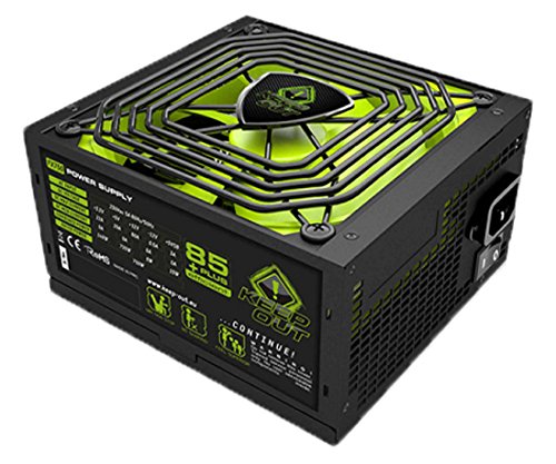 Keep Out Gaming FX700V2 - Fuente de alimentación de 700 W, Color Negro y Verde