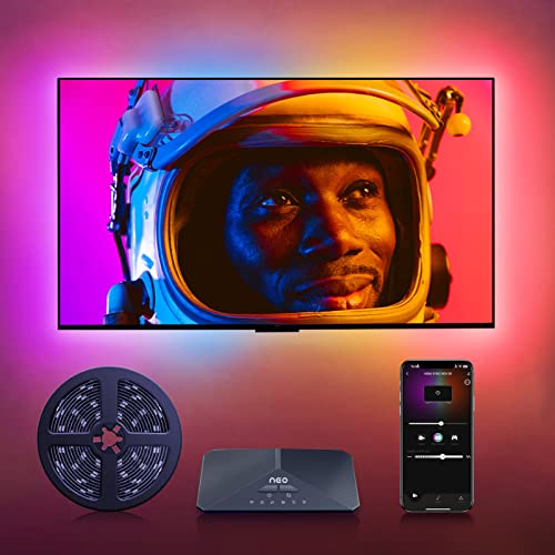 Lytmi Tira Led TV con Caja de Sincronización HDMI 2.0, Luces Led TV para 65-70 Pulgadas, Led TV Ambilight Compatible con Alexa | Google Assistant | Xbox | PS5 etc, App Control