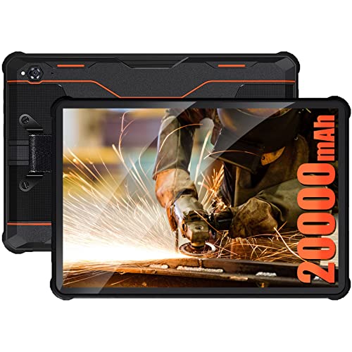 OUKITEL Tablet 10.1 Pulgadas FHD RT2(2023) Batería 20000mAh Rugged Tablet, 1TB Ampliable 8GB RAM 128GB ROM Octa-Core Tablet PC,16MP + 16MP Cámara Android 12 Tablet, Soporte 4G Dual SIM/GPS/WiFi/OTG