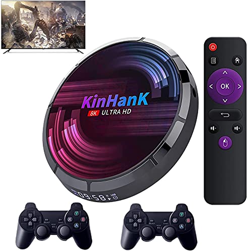KINMRIS Super Console X Max Retro WiFi Consola de videojuegos para SS/SNES Game Player 4K HD H96 Juego/TV Box con 33000+ juegos (4G+64G