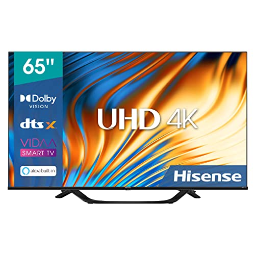 Hisense 65A63H 4K UHD VIDAA Smart TV, 65 Pulgadas, con Dolby Vision HDR, DTS Virtual X, Disney+, Netflix, Freeview Play y Alexa Built-in, Bluetooth, WiFi (Nuevo 2022)