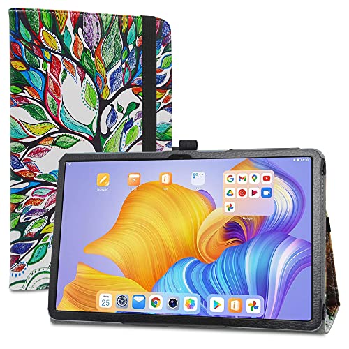 LiuShan Funda para Honor Pad 8 Tablet ，Folio Soporte PU Cuero con Funda Caso para Honor Pad 8 Tablet PC Android de 12 Pulgadas(No es Compatible con Otros Modelos),Love Tree
