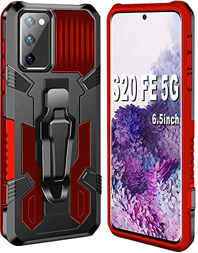 Samsung Galaxy S20 FE/S20 FE 5G/S20 Lite 2020, Folmeikat protección de Grado Militar con Clip para cinturón y Soporte Protector para Galaxy S20 FE 2022 Funda para teléfono 6.5