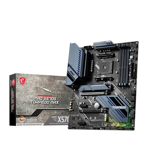 MSI MAG X570S TORPEDO MAX Gaming Motherboard ATX - Soporta procesadores AMD Ryzen 5000 Series, AM4 - Mystic Light, 60A VRM, DDR4 Boost (5100MHz/OC), 2 x PCIe 4.0 x16, 2 x M.2 Gen4 x4, 2.5G + 1G LAN