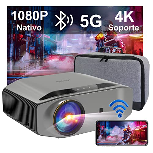 Proyector 5G WiFi Bluetooth, Artlii Energon2 Proyector 4K Soporte 340ANSI, 1080P Nativo Full HD 250