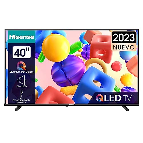 Hisense 40A5KQ QLED Quantum Dot Colour, Smart TV, 40 Pulgadas, DTS Full HD, Modo Juego, Entrada Tipo C, Peana con Doble posición, función Compartir en el televisor (Nuevo 2023)