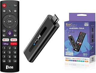Android TV Stick 4K 2GB RAM 16GB ROM H313 Quad-Core 64bit WiFi5 Dual 2.4G/5G WiFi HDR10+ HD Smart TV Stick Box (TV2)