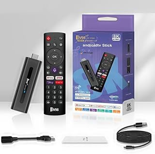 Android 14.0 TV Stick Box, Reproductor de Streaming 8K UHD 2026, Smart TV Box con 2 GB de RAM y 16 GB de ROM, Doble WiFi 2,4 GHz/5,8 GHz, Reproductor Multimedia HDMI Plug & Play