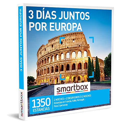 Smartbox - Caja regalo 3 días juntos por Europa - Idea de regalo - 2 noches con desayuno o 2 noches para 2 personas