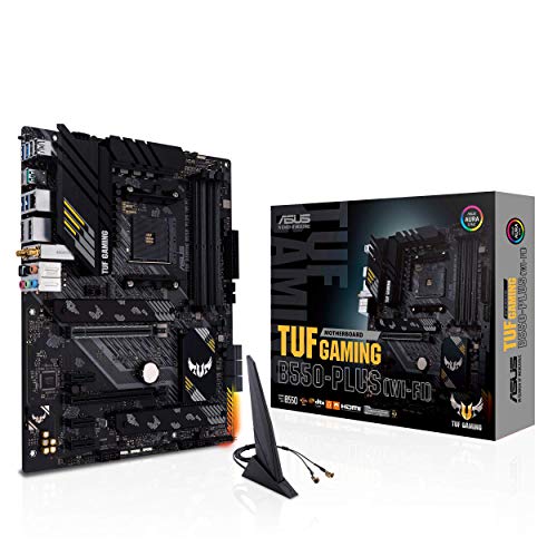 ASUS TUF Gaming B550-PLUS WiFi II - Placa Base de Gaming ATX AMD B550 (Ryzen AM4) (PCIe 4.0, Dos M.2, VRM de 10 Fases, Wi-Fi 6, 2.5 GB Ethernet, SATA 6 Gbps, Thunderbolt 3 y Aura Sync RGB)