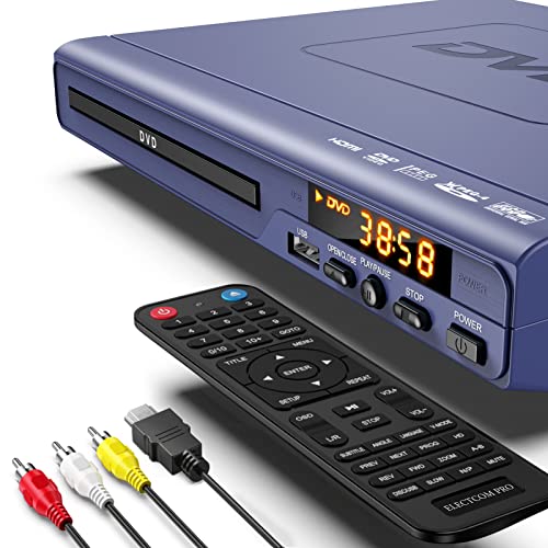 Reproductor de DVD para televisión con HDMI, para Smart TV, Reproductor de DVD USB - Morado