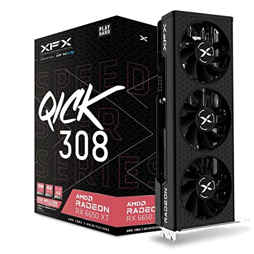 XFX Speedster QICK308 Radeon RX 6650XT Ultra Gaming Tarjeta gráfica con 8GB GDDR6 HDMI 3xDP, AMD RDNA™ 2 (RX-665X8LUDY)