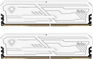 Netac DDR4 RAM Kit de 32 GB (2 x 16 GB) 3200 MHz CL16-20-20-40 1,35 V Intel XMP 2.0, Memoria de escritorio UDIMM de 288 pines, Memoria de computadora de alto rendimiento - Blanco