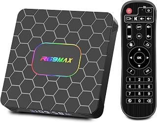 TV Box Android 14.0,R69MAX Smart TV Box with 4GB RAM 32GB ROM RK3528 Quad Core Arm Cortex A53 Mali-450 GPU Support 8K 3D 1080P 2.4/5.0GHz WiFi BT5.0 10/100M Ethernet DLNA HDMI2.0 H.265 USB3.0