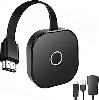 Wireless HDMI Dongle 4K Dual Band Wireless HDMI Stick 2.4G/5GHz Display Android on Monitor/Projector, Miracast Dongle HDMI Duplicator soporta AirPlay, DLNA, Miracast Plug & Play