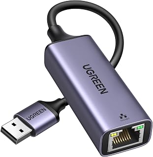 UGREEN Adaptador de Red USB 3.0 a Ethernet Gigabit 1000Mbps RJ45 LAN | Compatible con Consola de Switch Convertidor para Xiaomi Mi Box S Macbook PC