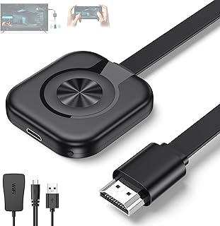 Adaptador Dongle inalámbrico 4K para TV Wireless Display Adapter WiFi Pantalla Miracast 2.4GHz Soporte Transmisor transmisión de TV para Miracast/DLNA/Airplay/Windows/Mac/Android/iOS/Monitor/TV