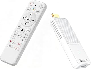 Android TV Stick 14.0, 4K TV Stick Box 2GB RAM 16GB ROM RK3518 CPU, Admite WiFi 6 2.4/5GHz Bluetooth 5.0 HDMI HDR10, Ultra HD Smart TV Stick Incluye Mando a Distancia por Voz Bluetooth 2026 Blanco
