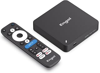 Engel EN1070K TV Box 4K UHD, 64GB ROM, AI Super Resolution, HDR10+, WiFi 5, Bluetooth 5.0, Ethernet, Control por Voz