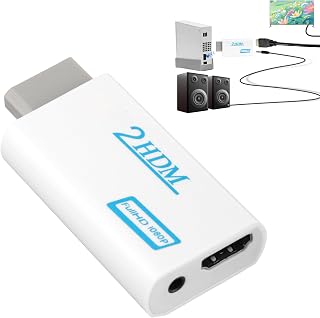 Adaptador HDMI Converter Full HD 1080P 3,5mm Salida de Audio Proyector | Convertidor de Vídeo Admite Todos Los Modos Pantalla for Display Modes NTSC para Nintendo Monitor Projector TV Juegos