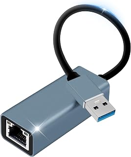Adaptador USB Ethernet, Gigabit 1000Mbps Adaptador Ethernet a USB 3.0 RJ45 Compatible con Switch, MacBook, Laptop, Win 11/10/ 8.1/8, Mac OS, Linux