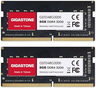 【DDR4 RAM Solo portátil】 GIGASTONE 16GB Kit(2x8GB) DDR4 3200MHz(2933MHz or 2666MHz) PC4-25600(PC4-23400/21300) CL22 1.2V SODIMM 260pin Memoria portátil sin búfer, sin ECC, Alto Rendimiento