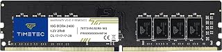 Timetec 16GB DDR4 2400 MHz (PC4-2400T) PC4-19200 UDIMM – Sin ECC, sin búfer, 288 Pines, 1,2V CL17, Memoria RAM para Ordenadores de sobremesa.