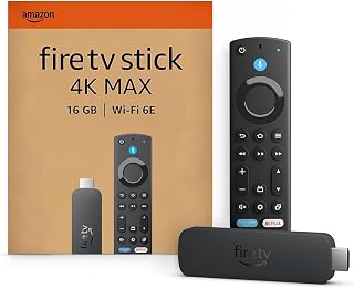 Amazon Fire TV Stick 4K Max (Última generación), Dispositivo de streaming compatible con Wi-Fi 6E y fondo ambiental, encuentra series más rápido con Alexa+
