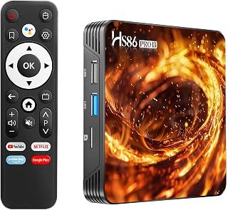 TV Box Android 14.0,Support 2.4/5.0GHz WiFi 10/100M Ethernet BT5.4 8K H.265 | HS86 Pro 13 Smart TV Box with 2GB RAM 16GB ROM RK3528A Quad-Core 64bit Cortex-A53 Mali 450 MP2 GPU 3D DLNA HDMI2.0 USB3.0