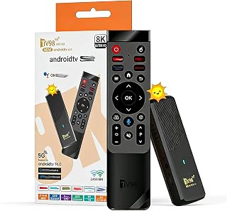 Llave TV Bluetooth Android 14 OS, barra de transmisión en continuo 8 K, 8 GB de RAM, 128 GB de ROM, soporta Wi-Fi 2,4 G/5 G, reproductor multimedia HDR10+, ligero y fácil de transportar