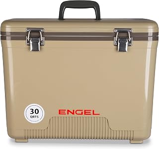Engel Nevera portátil de 30 qt (28,4 litros), a Prueba de Fugas, hermética, portátil, pequeña Nevera para Camping, Picnic, Senderismo, Festival, sin Electricidad para Hombres y Mujeres, 48,3 x 31,7 x