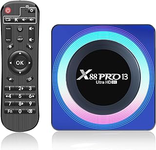 Android 13.0 TV Box,Dulmssxy TV Box with 2GB RAM 16GB ROM RK3528 Quad-Core 64bit Cortex-A53 Mali 450 MP2 GPU Support 2.4/5.0GHz WiFi BT5.0 10/100M Ethernet 8K 3D DLNA USB3.0 HDMI 2.0 H.265 (2GB+16GB)